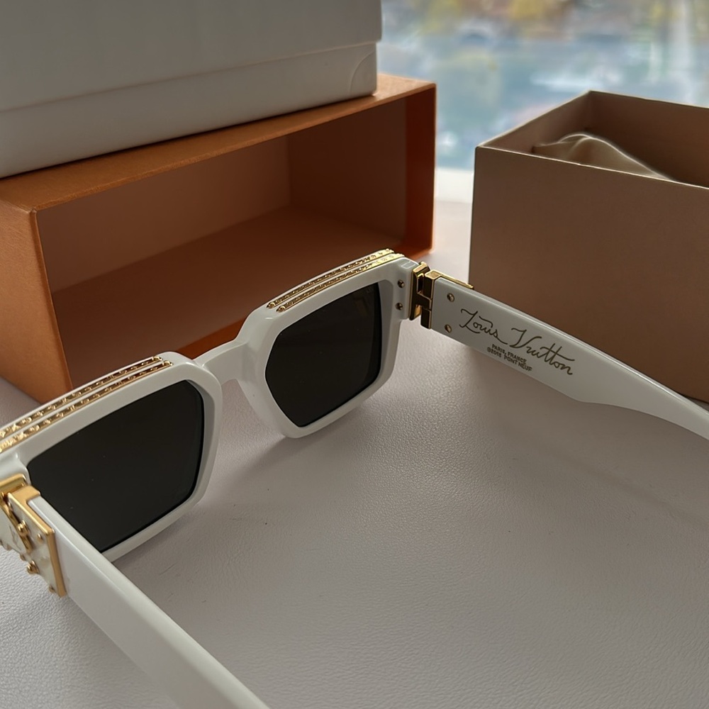 Louis Vuitton 1.1 Millionaire sunglasses - White Acetate (Z1166W 9F1) - Picture 4 of 12